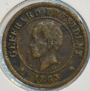 Haiti 1863 5 Centimes 196401 combine shipping