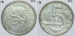 Czechoslovakia 1928 5 Korun 198744 combine shipping