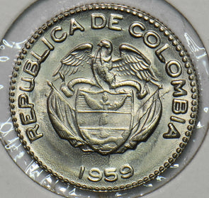 Colombia 1959 10 Centavos Eagle animal 196107 combine shipping