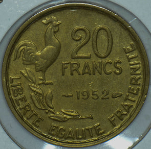 France 1952 20 Francs Rooster animal 290782 combine shipping
