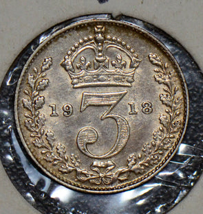 Great Britain 1918 3 Pence threepence 190363 combine shipping