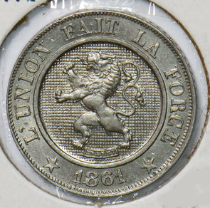 Belgium 1861 10 Centimes Lion animal 490131 combine shipping