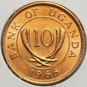 Uganda 1966 10 Cents 197278 combine shipping