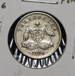 Australia 1926 3 Pence Kangaroo animal Moorhen  191242 combine shipping