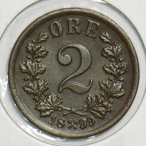Norway 1899 2 Ore 298388 combine shipping