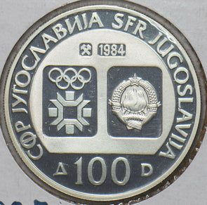 Yugoslavia 1984 100 Dinara proof Winter Olympics 296646 combine shipping
