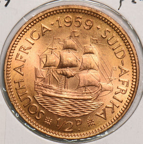 South Africa 1959 1/2 Penny 299379 combine shipping