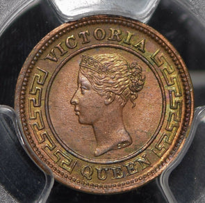 Ceylon 1901 1/4 Cent PCGS MS64RB peripheral golden green toning PC0799 combine s