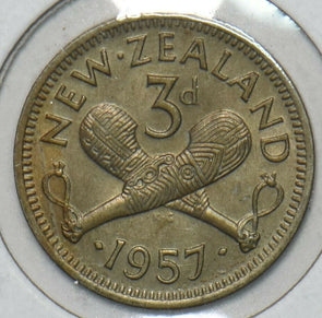 New Zealand 1957 3 Pence 152378 combine shipping