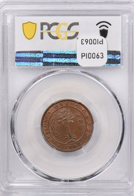 Ceylon 1922 Cent PCGS MS 64 BROWN PI0063 combine shipping