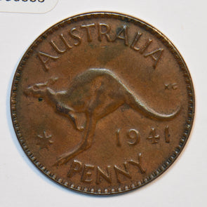 Australia 1941 Penny Kangaroo animal 195663 combine shipping