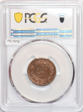 India British 1892 C 1/2 Pice PCGS PR64RB Restrike Proof SW-6.573 PC1012 combine