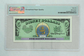 Disney Dollar 1997 $5 PMG Gem UNC 66EPQ DIS48. Goofy. View of World Disney Wor