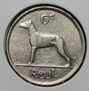 Ireland 1939 6 Pence Irish Wolf Hound animal  191185 combine shipping
