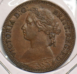 Great Britain 1874 Farthing AU+ GR0306 combine shipping