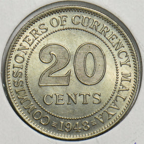 Malaya 1948 20 Cents 491442 combine shipping