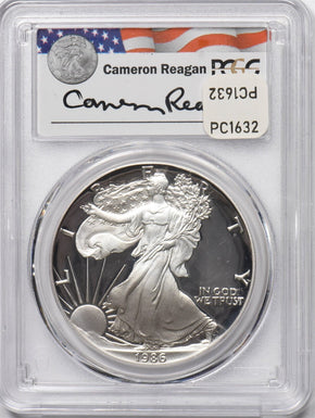 1986-S Silver Eagle Reagan legacy series PCGS PR69DCAM PC1660