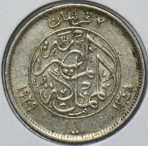Egypt 1929 AH 1348 2 Piastres 296623 combine shipping