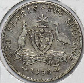 Australia 1936 Florin Kangaroo animal Emu 294576 combine shipping