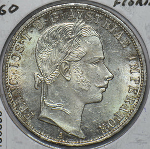 Austria 1860 Florin Eagle 490890 combine shipping