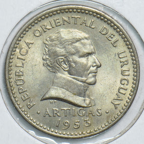 Uruguay 1953 10 Centesimos 298960 combine shipping