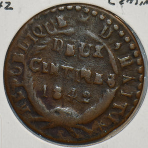 Haiti 1842 2 Centimes 297296 combine shipping