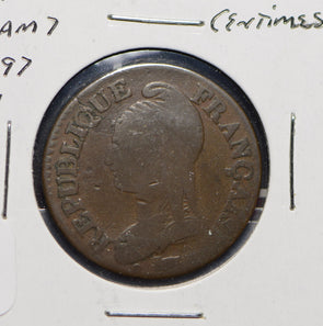 France 1797 L'AN 7 5 Centimes  291539 combine shipping