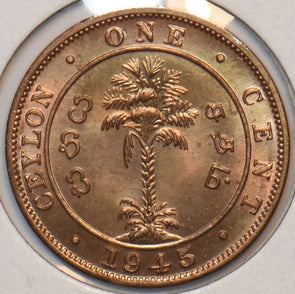 Ceylon 1945 Cent 295190 combine shipping