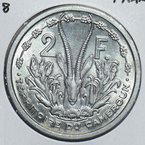 French Colonies 1948 2 Francs Cameroon Gazelle 198785 combine shipping