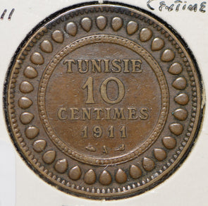 Tunisia 1911 AH 1329 10 Centimes  191307 combine shipping