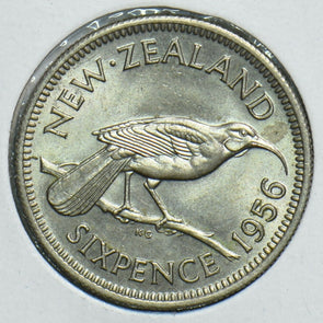 New Zealand 1956 6 Pence Bird animal 197985 combine shipping
