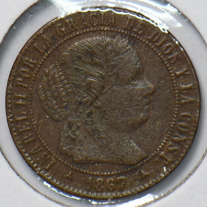 Spain 1867 1/2 Escudo 193649 combine shipping