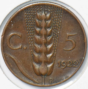 Italy 1922 5 Centesimi Vittorio Emanvele III 292923 combine shipping