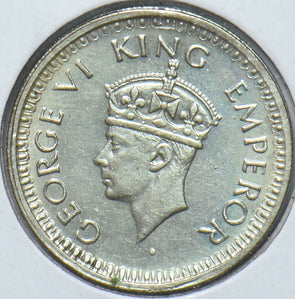 British India 1944 UNC 1/4 Rupee 294017 combine shipping