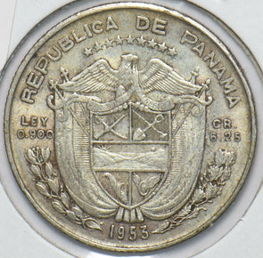 Panama 1953 1/4 Balboa  191793 combine shipping
