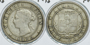 Jamaica 1870 1/2 Penny 198481 combine shipping