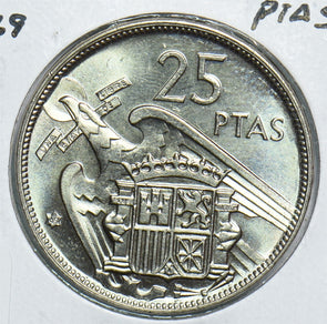 Spain 1957 FF 25 Pesetas 299079 combine shipping