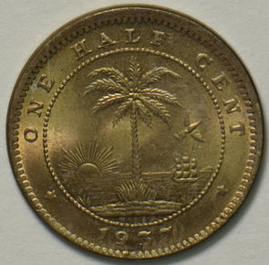 Liberia 1937 1/2 Cent Elephant animal UNC 193333 combine shipping