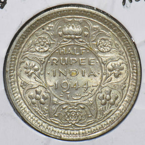 British India 1944 1/2 Rupee 295678 combine shipping