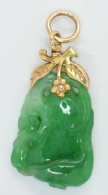 GIA Certified Jadeite 14K Gold Pendant GP0025