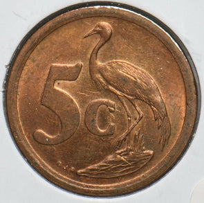 South Africa 1990 5 Cents Blue crane animal  191853 combine shipping