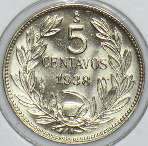 Chile 1938 5 Centavos Condor animal 291196 combine shipping