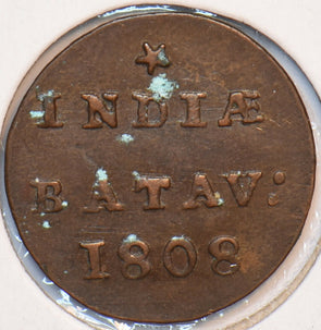 Netherlands East Indies 1808 1/32 Duit Lion animal 490580 combine shipping