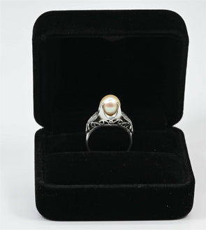 14k Gold Pearl Ring RG0023