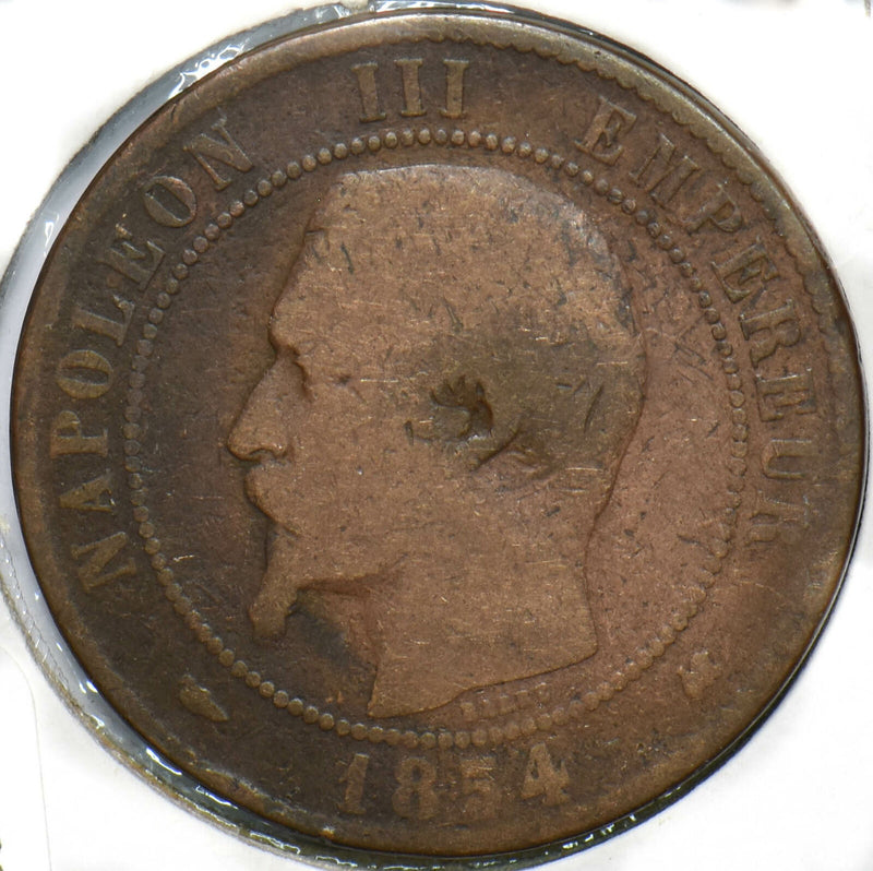 France 1854 10 Centimes Eagle animal Napoleon III 902150 combine shipping