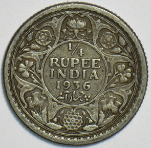 India British 1936 1/4 Rupee 152955 combine shipping