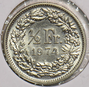 Switzerland 1974 1/2 Franc 198979 combine shipping