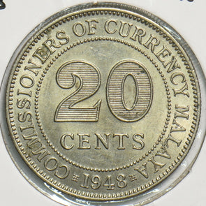 Malaya 1948 20 Cents 491461 combine shipping