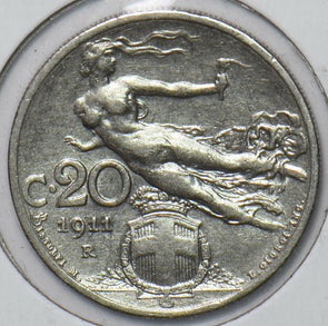 Italy 1911 20 Centesimi 295965 combine shipping