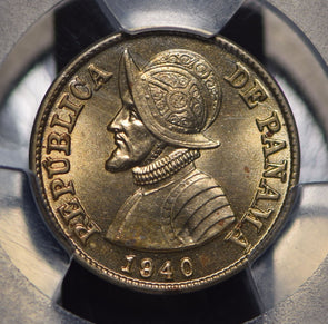 Panama 1940 2 1/2 Centesimos PCGS MS65 rare this grade PC0490 combine shipping